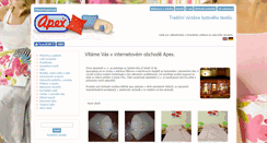Desktop Screenshot of apextextil.cz